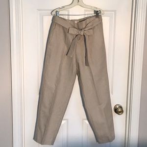 J. Crew Factory ankle pants linen/cotton blend